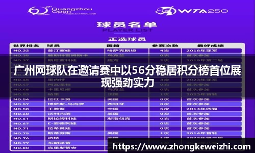 广州网球队在邀请赛中以56分稳居积分榜首位展现强劲实力